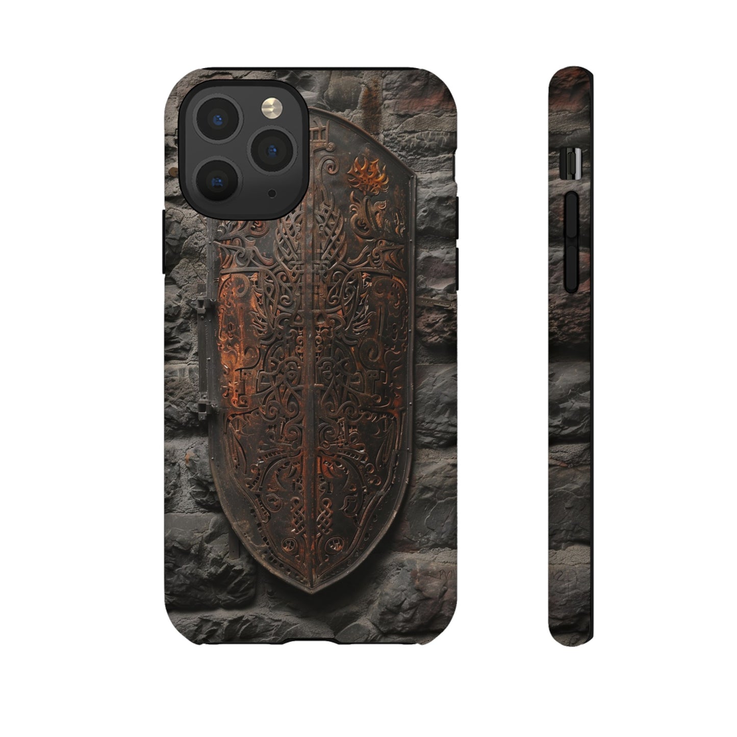 Medieval Shield Phone Case - Ornate Ancient Armor Design for iPhone and Samsung Galaxy Devices