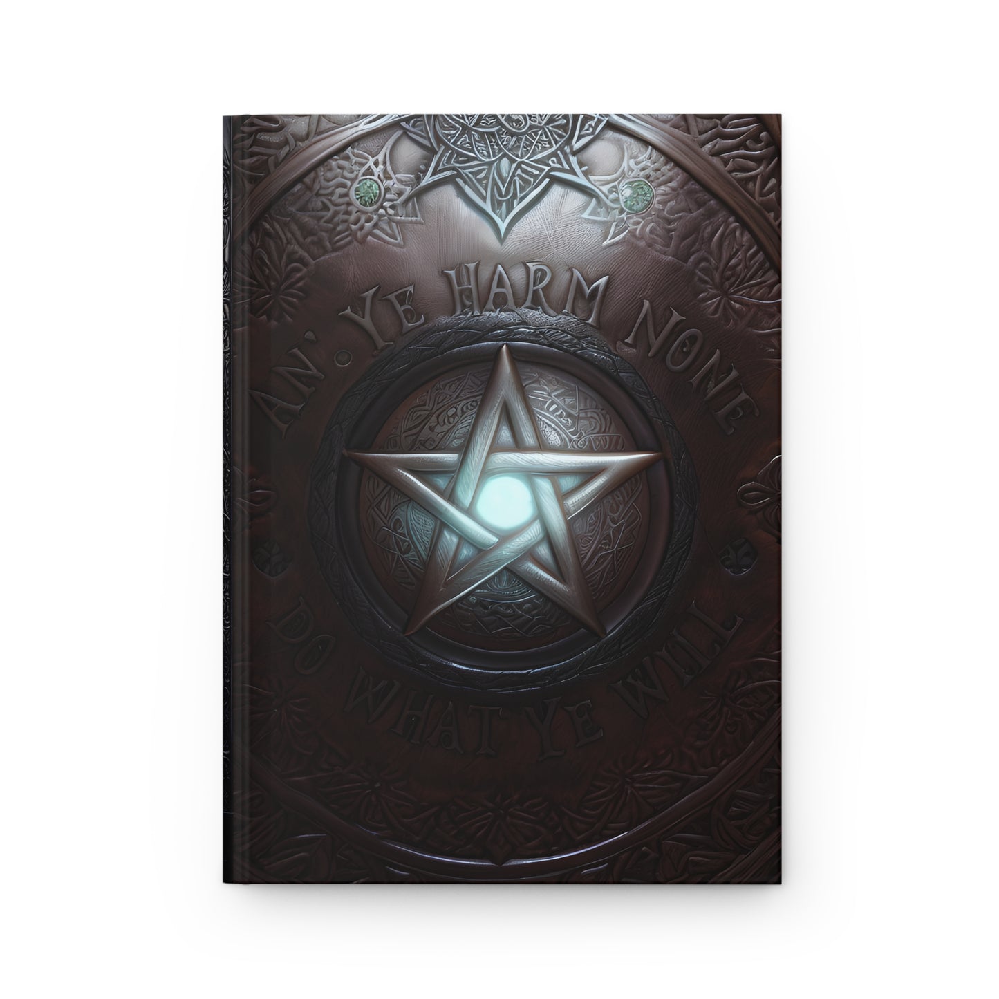 Pentacle Wiccan Rede Hardcover Notebook – Mystical Journal for Witchcraft and Occult Magic