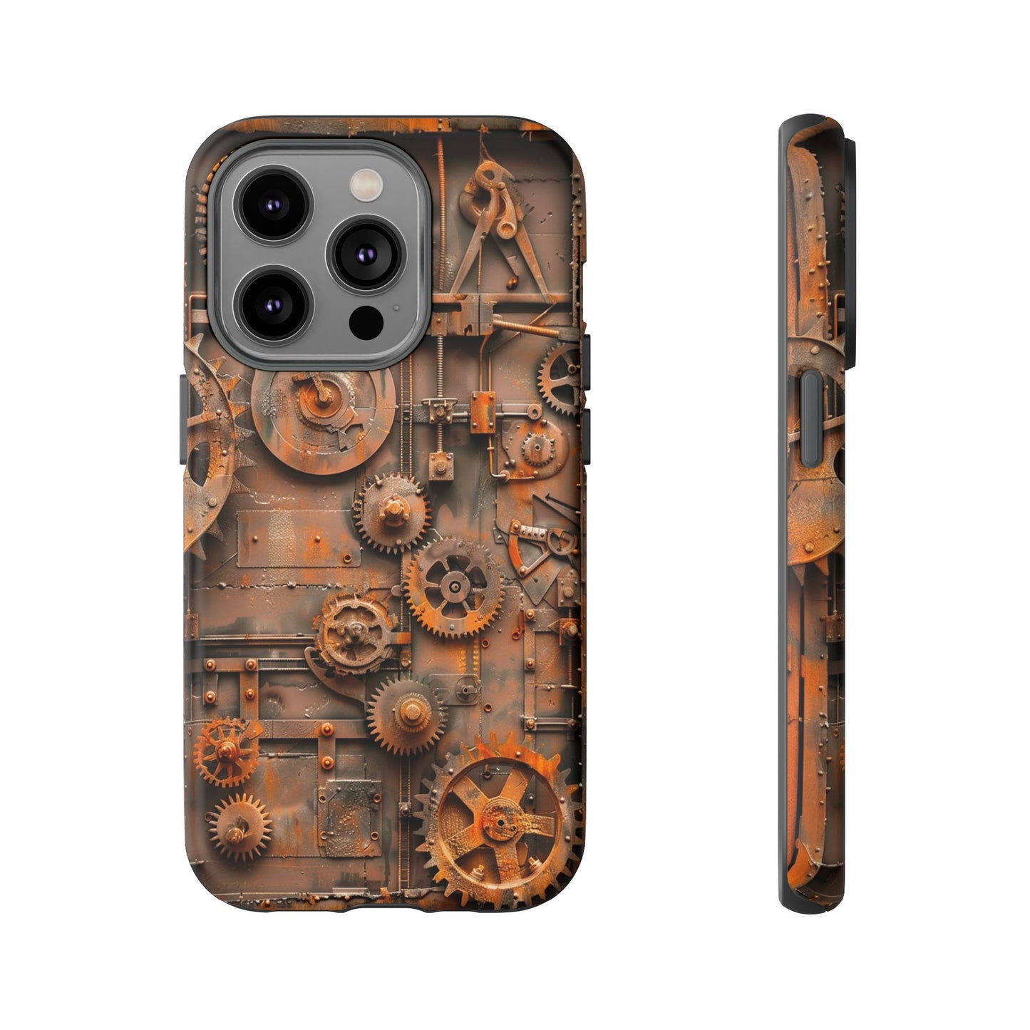 Rusted Steampunk Gearworks Phone Case for iPhone, Samsung Galaxy, and Google Pixel Devices