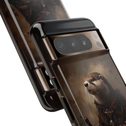 Noble Otter King Phone Case - Vintage Gothic Animal Art Design for iPhone, Samsung Galaxy, and Google Pixel Devices