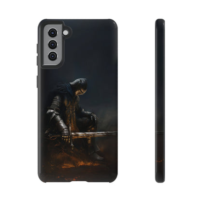 Dark Knight of the Abyss Phone Case - iPhone, Samsung Galaxy, Google Pixel - Epic Medieval Warrior Art, Protective Case, Fantasy Art