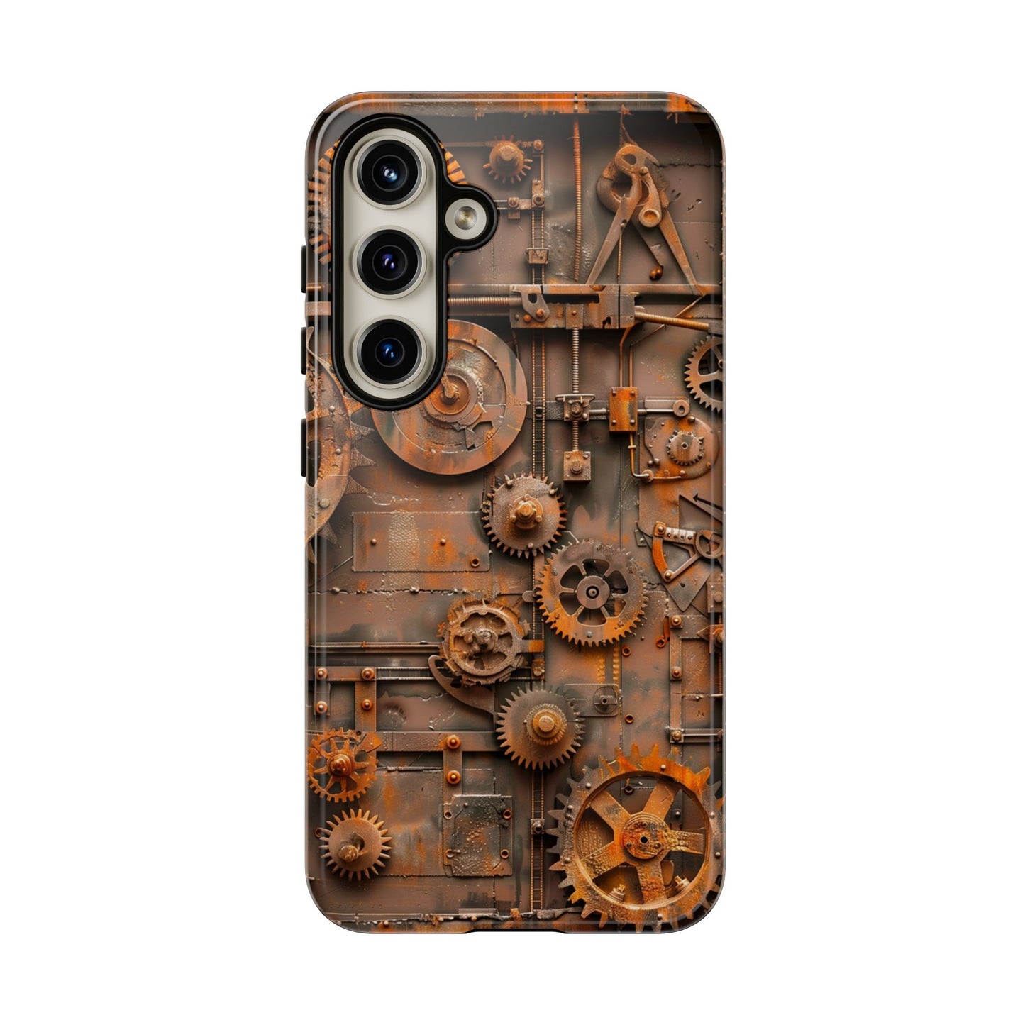 Rusted Steampunk Gearworks Phone Case for iPhone, Samsung Galaxy, and Google Pixel Devices