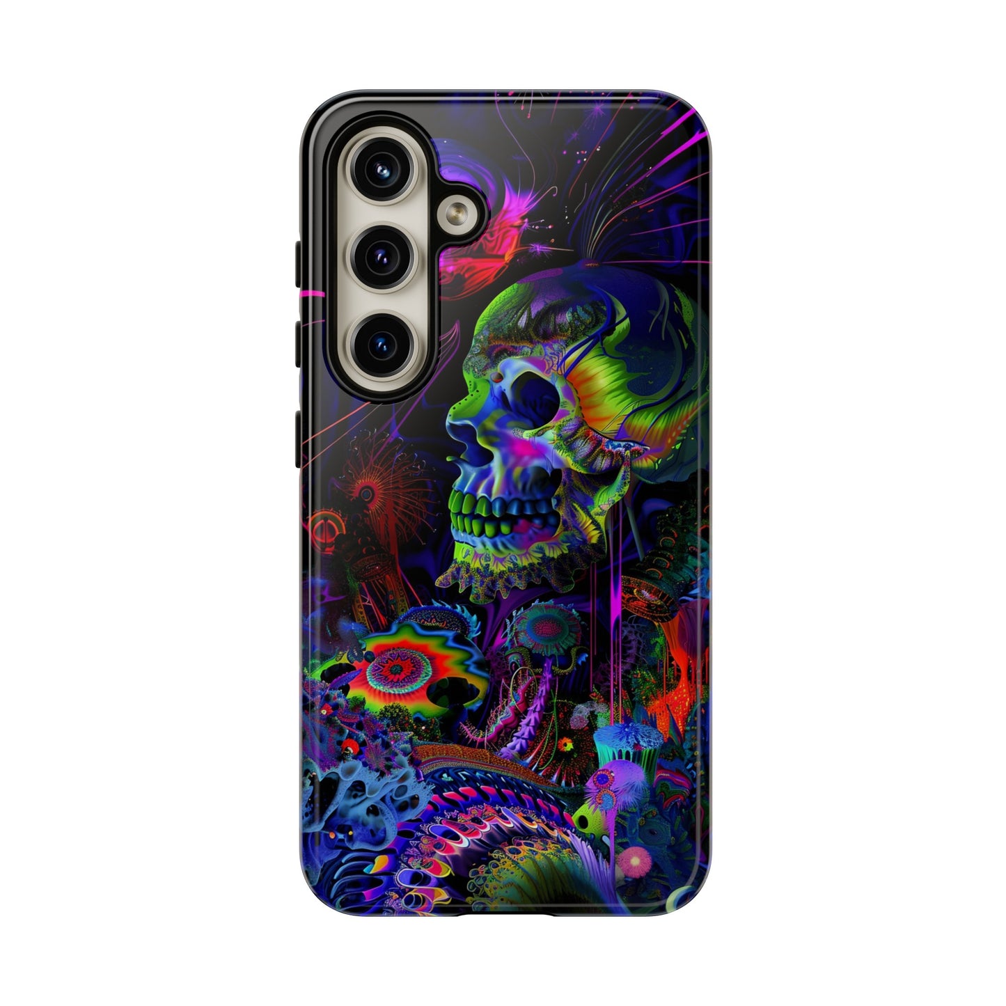 Psychedelic Skull Phone Case – Vibrant Pastel Design for iPhone, Samsung Galaxy, and Google Pixel Devices