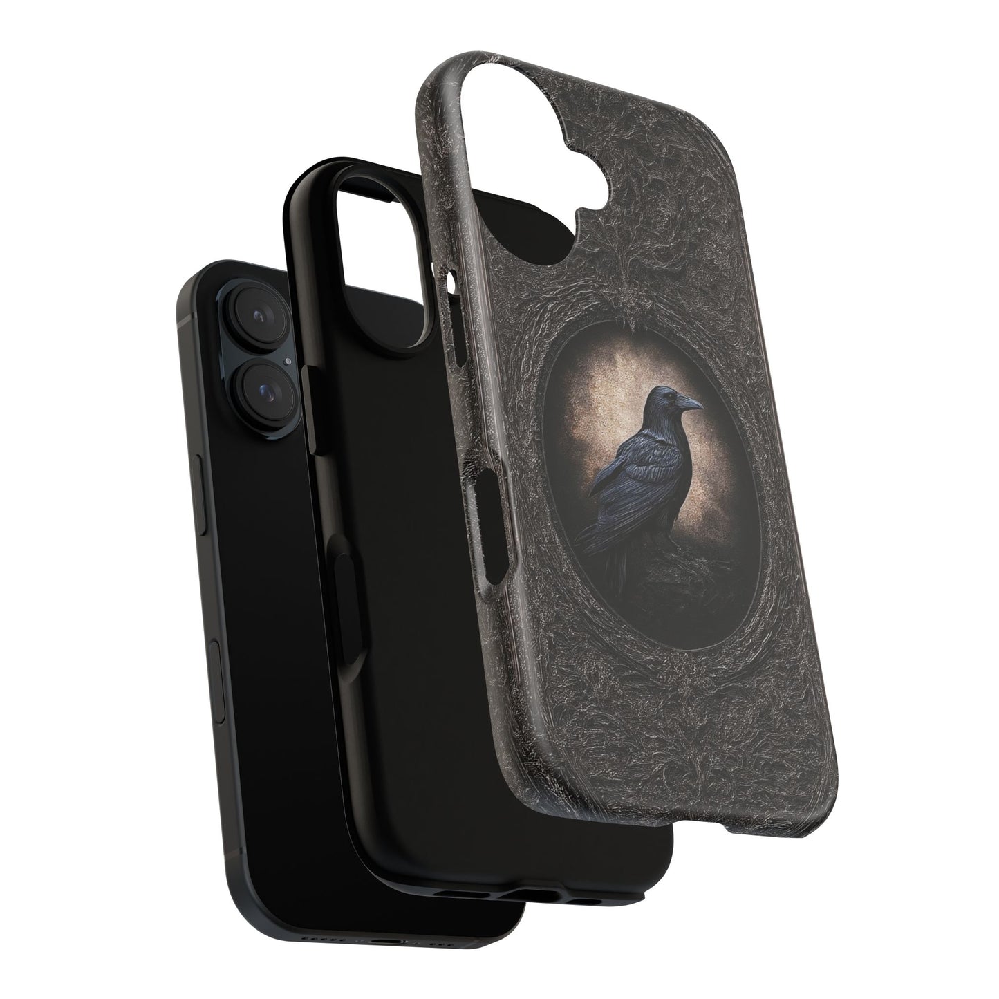 Gothic Raven Phone Case - Mysterious Dark Bird Design