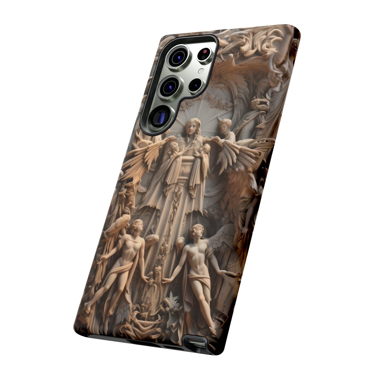 Angelic Statue Phone Case – Heavenly Gothic Marble Design for iPhone, Samsung Galaxy, and Google Pixel Devices