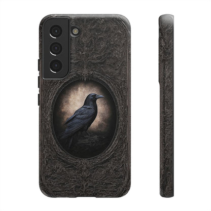 Gothic Raven Phone Case - Mysterious Dark Bird Design
