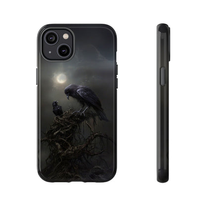 Gothic Raven Phone Case - Dark Crow Art for iPhone, Samsung Galaxy, and Google Pixel Devices