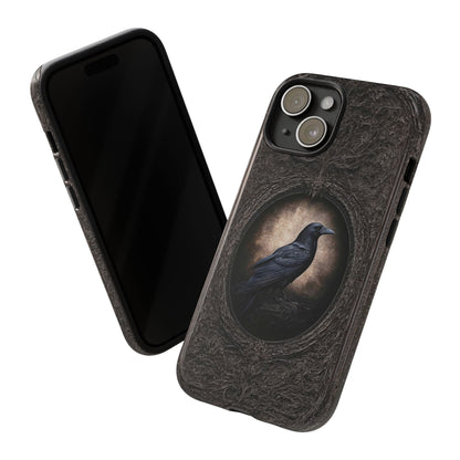 Gothic Raven Phone Case - Mysterious Dark Bird Design