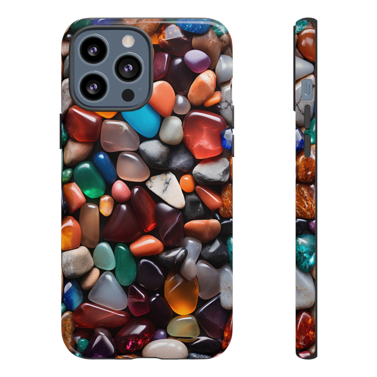 Colorful Stones Phone Case – Vibrant Polished Gemstone Design for iPhone, Samsung Galaxy, and Google Pixel Devices