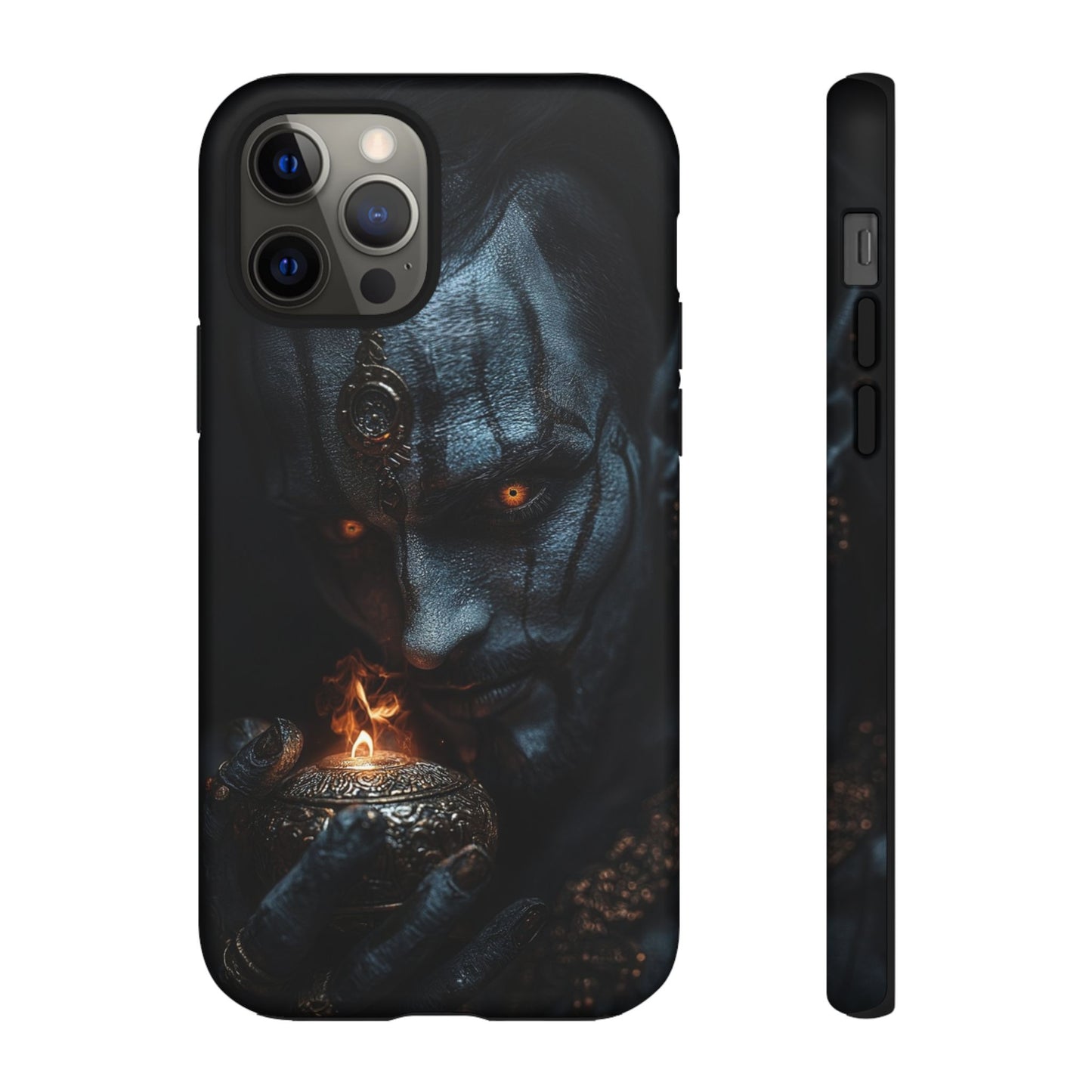 Dark Djinn Warrior Phone Case - Intricate Fantasy Art Protective Cover for iPhone, Samsung Galaxy, and Google Pixel Devices