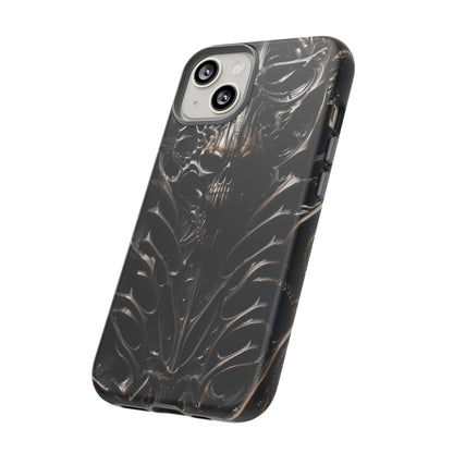 Biomechanical Horror 3 Tough Phone Case – Futuristic Alien Skull Design for iPhone, Samsung Galaxy, and Google Pixel Devices