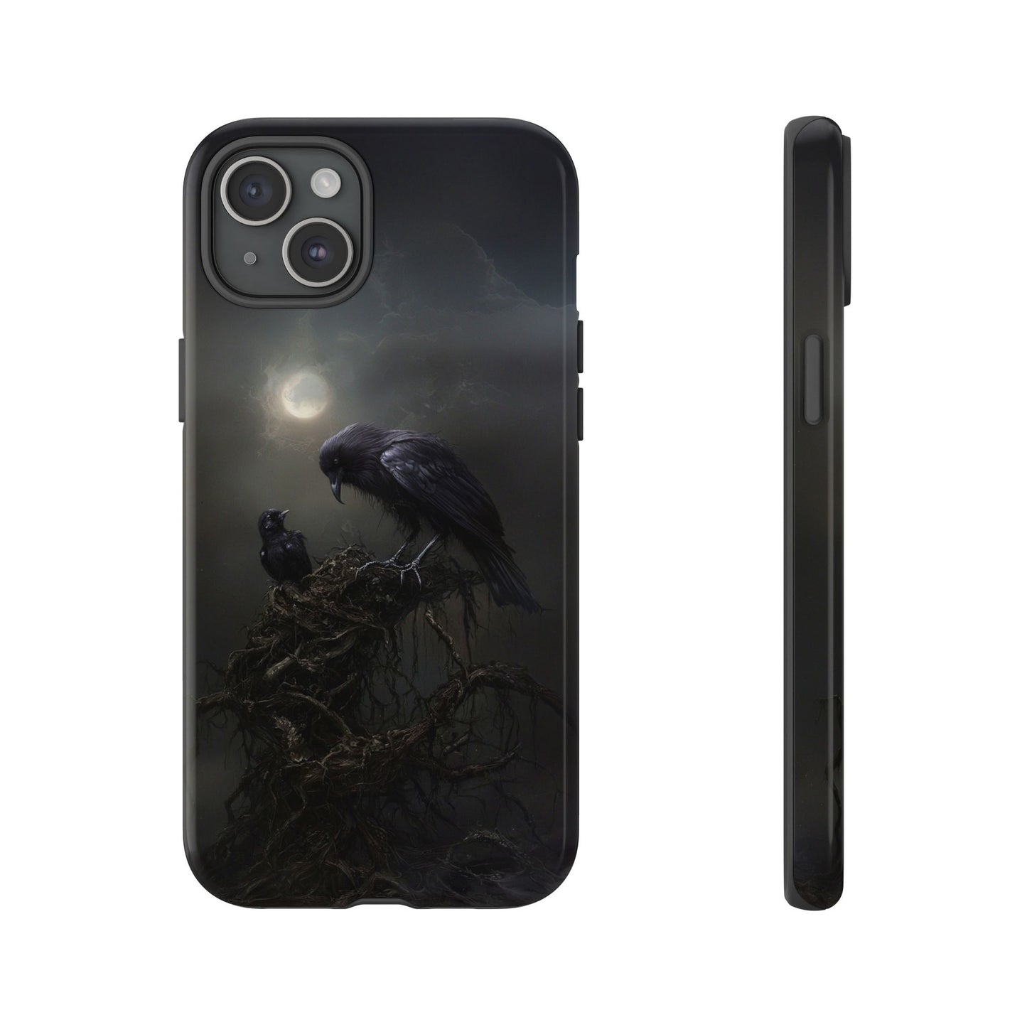 Gothic Raven Phone Case - Dark Crow Art for iPhone, Samsung Galaxy, and Google Pixel Devices