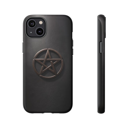 Simple Pentacle Tough Phone Case – Witchcraft Pentagram Design for iPhone, Samsung Galaxy, and Google Pixel Devices