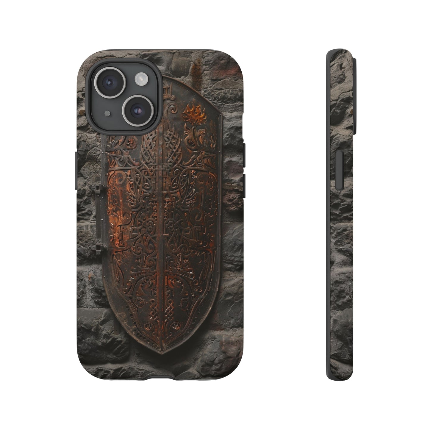 Medieval Shield Phone Case - Ornate Ancient Armor Design for iPhone and Samsung Galaxy Devices