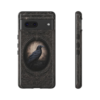 Gothic Raven Phone Case - Mysterious Dark Bird Design