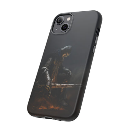 Dark Knight of the Abyss Phone Case - iPhone, Samsung Galaxy, Google Pixel - Epic Medieval Warrior Art, Protective Case, Fantasy Art