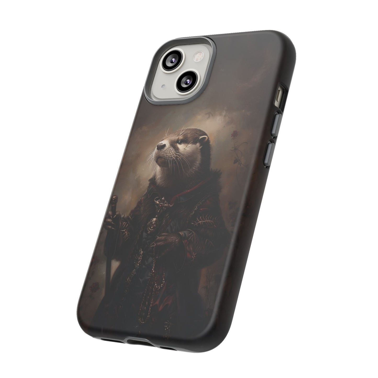 Noble Otter King Phone Case - Vintage Gothic Animal Art Design for iPhone, Samsung Galaxy, and Google Pixel Devices