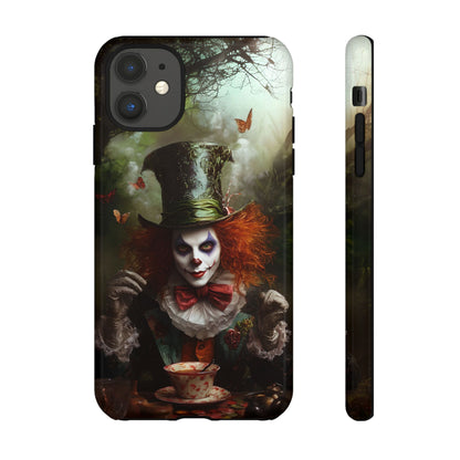 Mad Hatter Gothic Fantasy Phone Case - Dark Wonderland Design for iPhone, Samsung Galaxy, and Google Pixel Devices