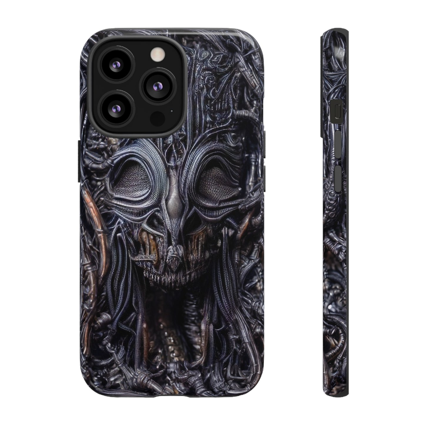 Biomechanical Horror 2 Phone Case – Futuristic Alien Horror Design for iPhone, Samsung Galaxy, and Google Pixel Devices