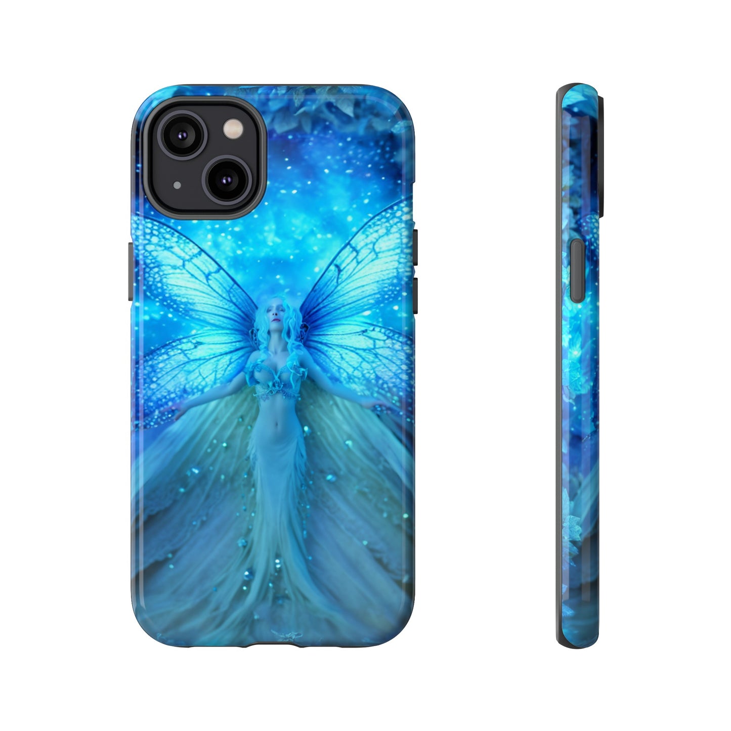 Blue Cosmic Fairy Phone Case – Enchanting Fae Design for iPhone, Samsung Galaxy, and Google Pixel Devices