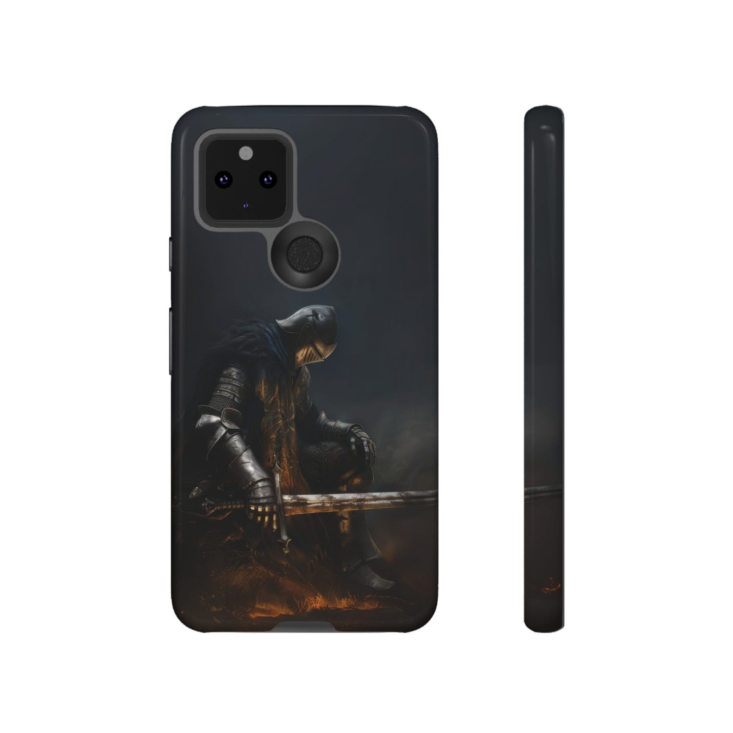 Dark Knight of the Abyss Phone Case - iPhone, Samsung Galaxy, Google Pixel - Epic Medieval Warrior Art, Protective Case, Fantasy Art