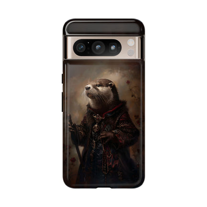 Noble Otter King Phone Case - Vintage Gothic Animal Art Design for iPhone, Samsung Galaxy, and Google Pixel Devices