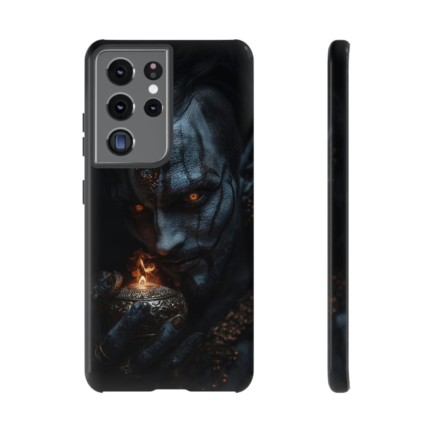 Dark Djinn Warrior Phone Case - Intricate Fantasy Art Protective Cover for iPhone, Samsung Galaxy, and Google Pixel Devices