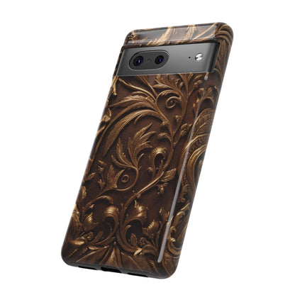 Elegant Bronze Phone Case – Victorian Floral Design for iPhone, Samsung Galaxy, and Google Pixel Devices