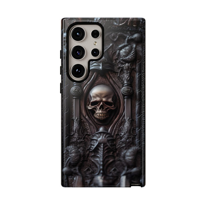 Dark Grimoire of Death Tough Phone Case – Gothic Skull Vampiric Design for iPhone, Samsung Galaxy, and Google Pixel Devices