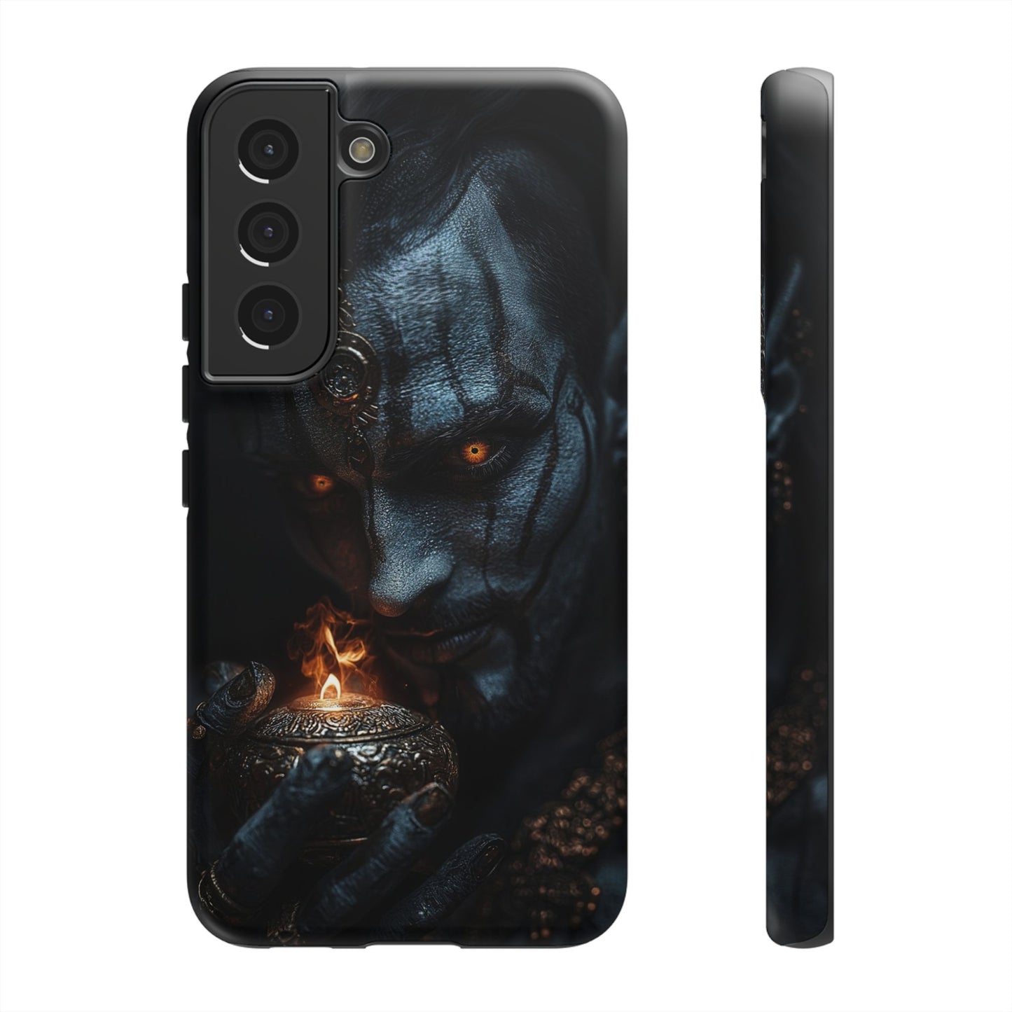 Dark Djinn Warrior Phone Case - Intricate Fantasy Art Protective Cover for iPhone, Samsung Galaxy, and Google Pixel Devices