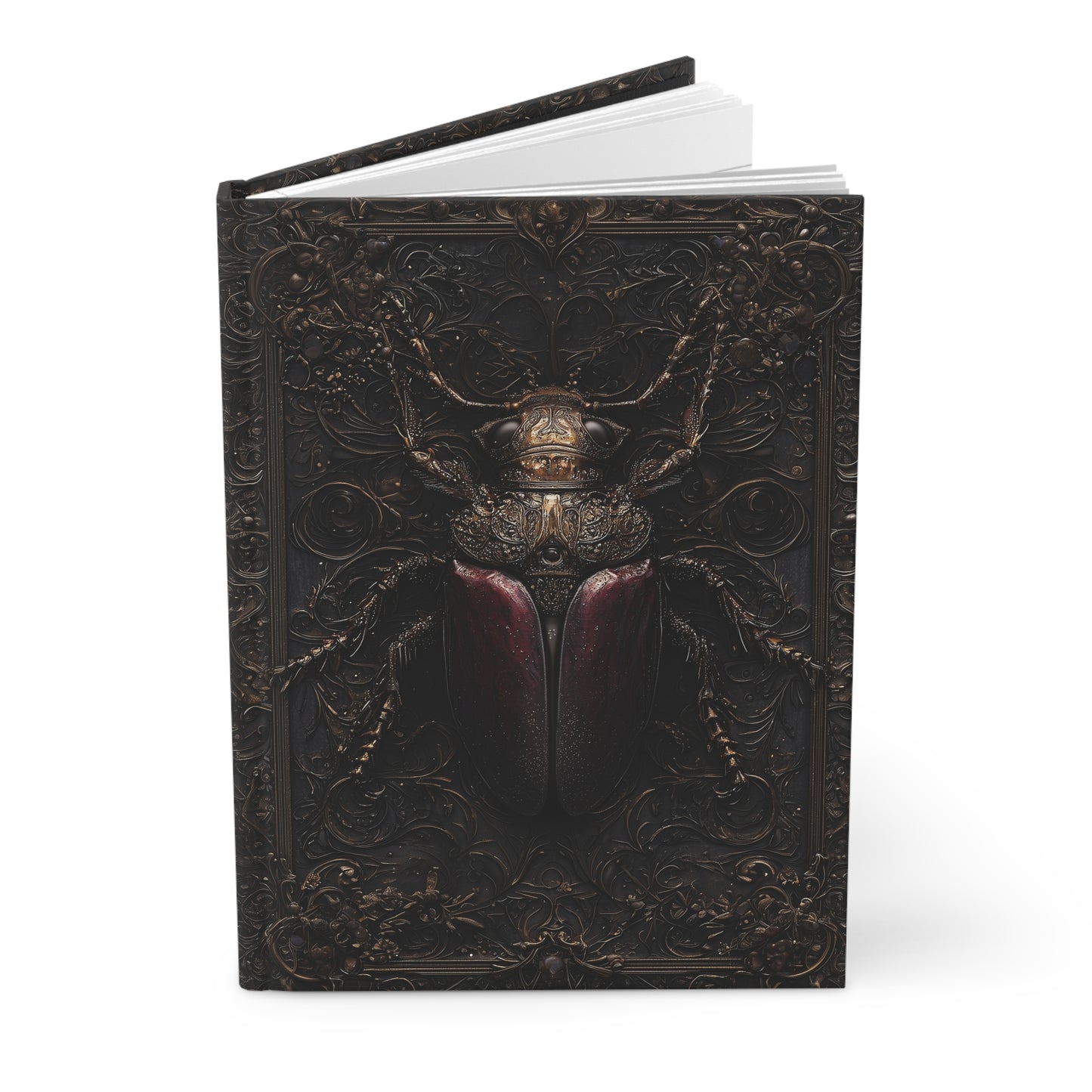 Ornate Beetle Hardcover Journal - Unique Insect-Themed Notebook