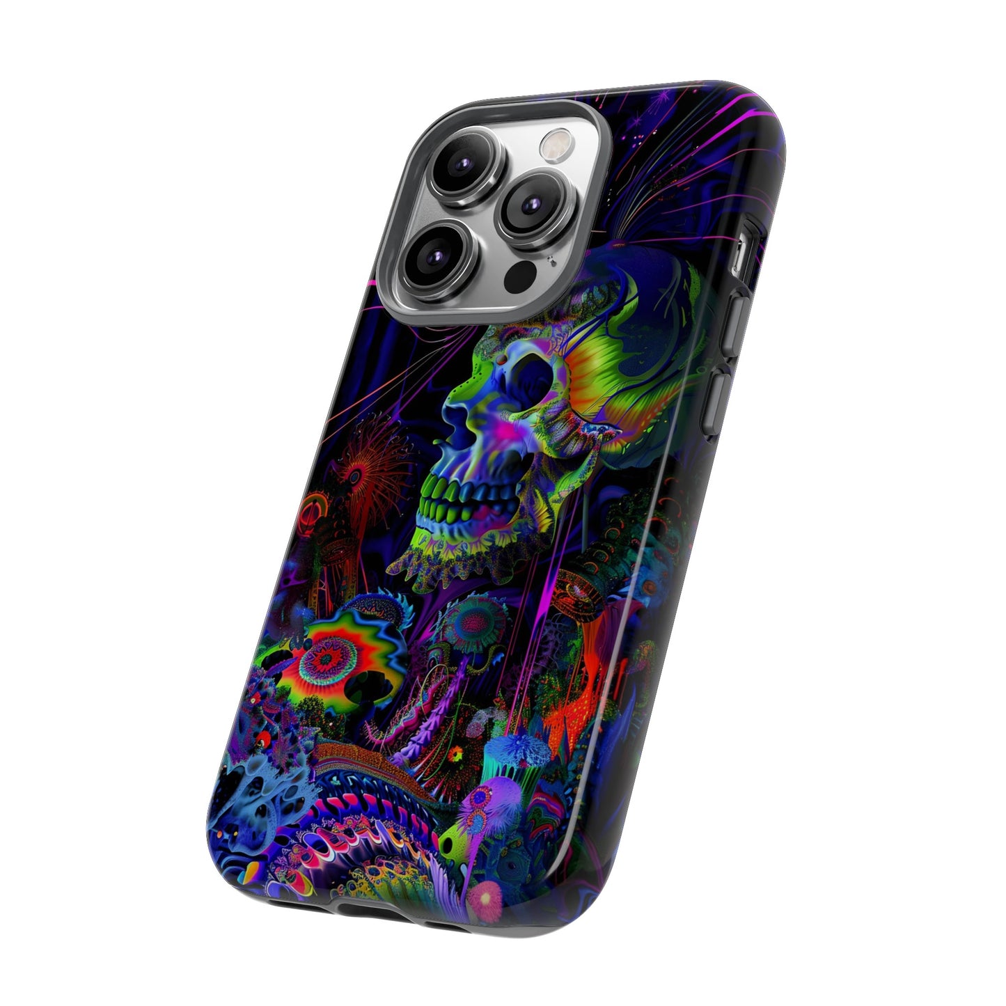 Psychedelic Skull Phone Case – Vibrant Pastel Design for iPhone, Samsung Galaxy, and Google Pixel Devices