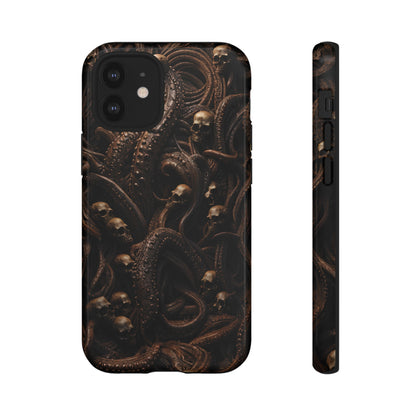 Skulls and Tentacles Phone Case – Lovecraftian Horror Design for iPhone, Samsung Galaxy, and Google Pixel Devices