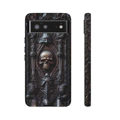 Dark Grimoire of Death Tough Phone Case – Gothic Skull Vampiric Design for iPhone, Samsung Galaxy, and Google Pixel Devices