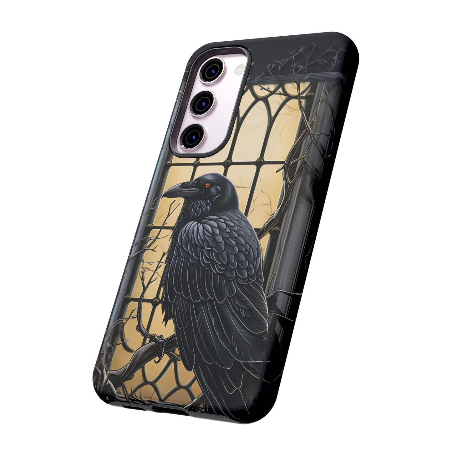 The Raven Phone Case – Edgar Allan Poe Inspired Gothic Design for iPhone, Samsung Galaxy, and Google Pixel Devices