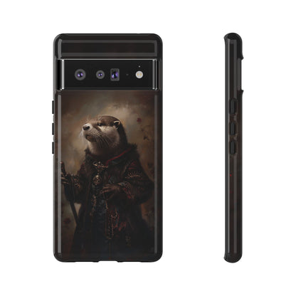 Noble Otter King Phone Case - Vintage Gothic Animal Art Design for iPhone, Samsung Galaxy, and Google Pixel Devices