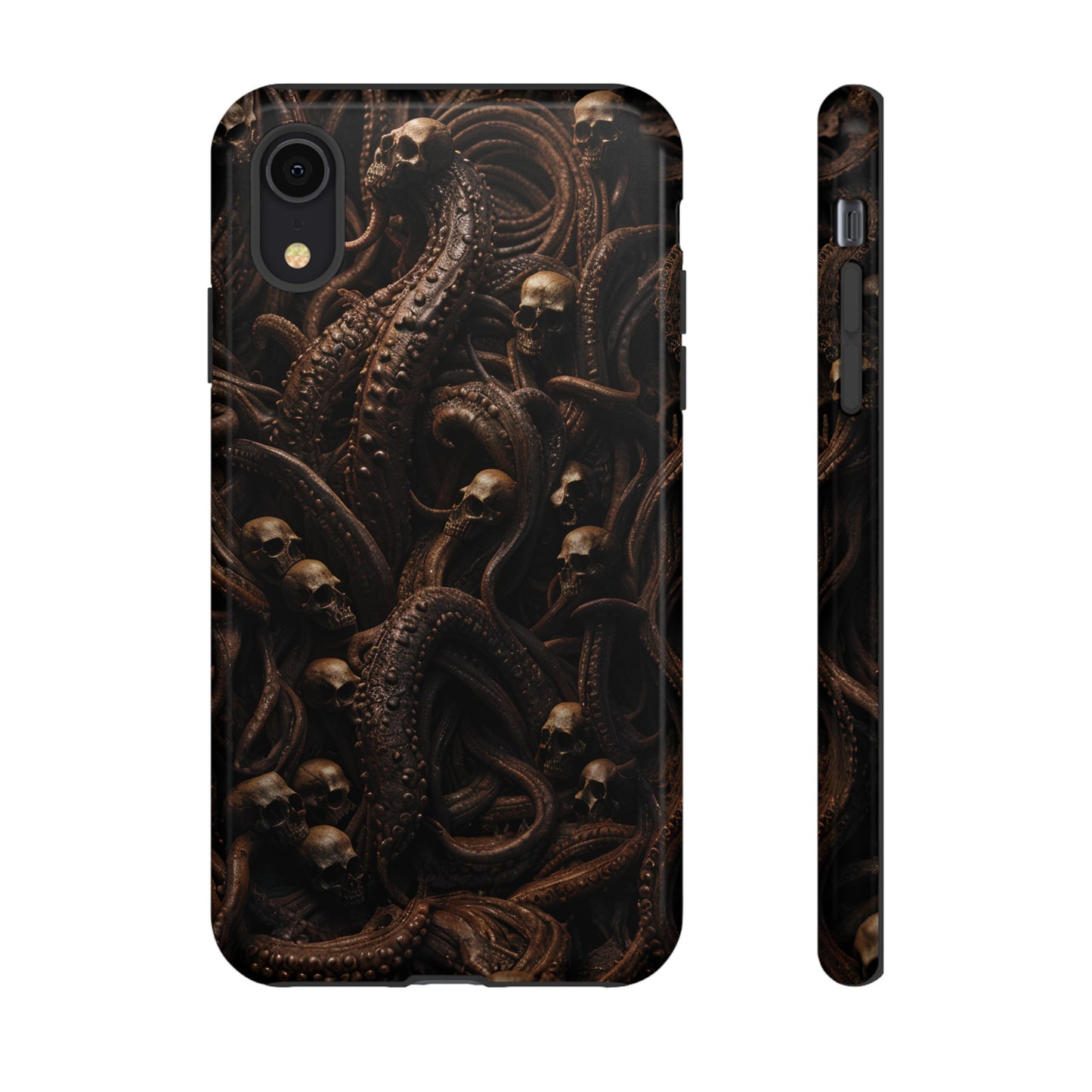 Skulls and Tentacles Phone Case – Lovecraftian Horror Design for iPhone, Samsung Galaxy, and Google Pixel Devices