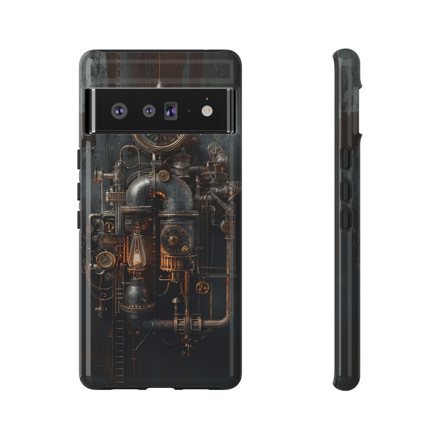 Steampunk Machine #2 Phone Case - Intricate Industrial Design for iPhone, Samsung Galaxy, Google Pixel Devices, Victorian Design Gears