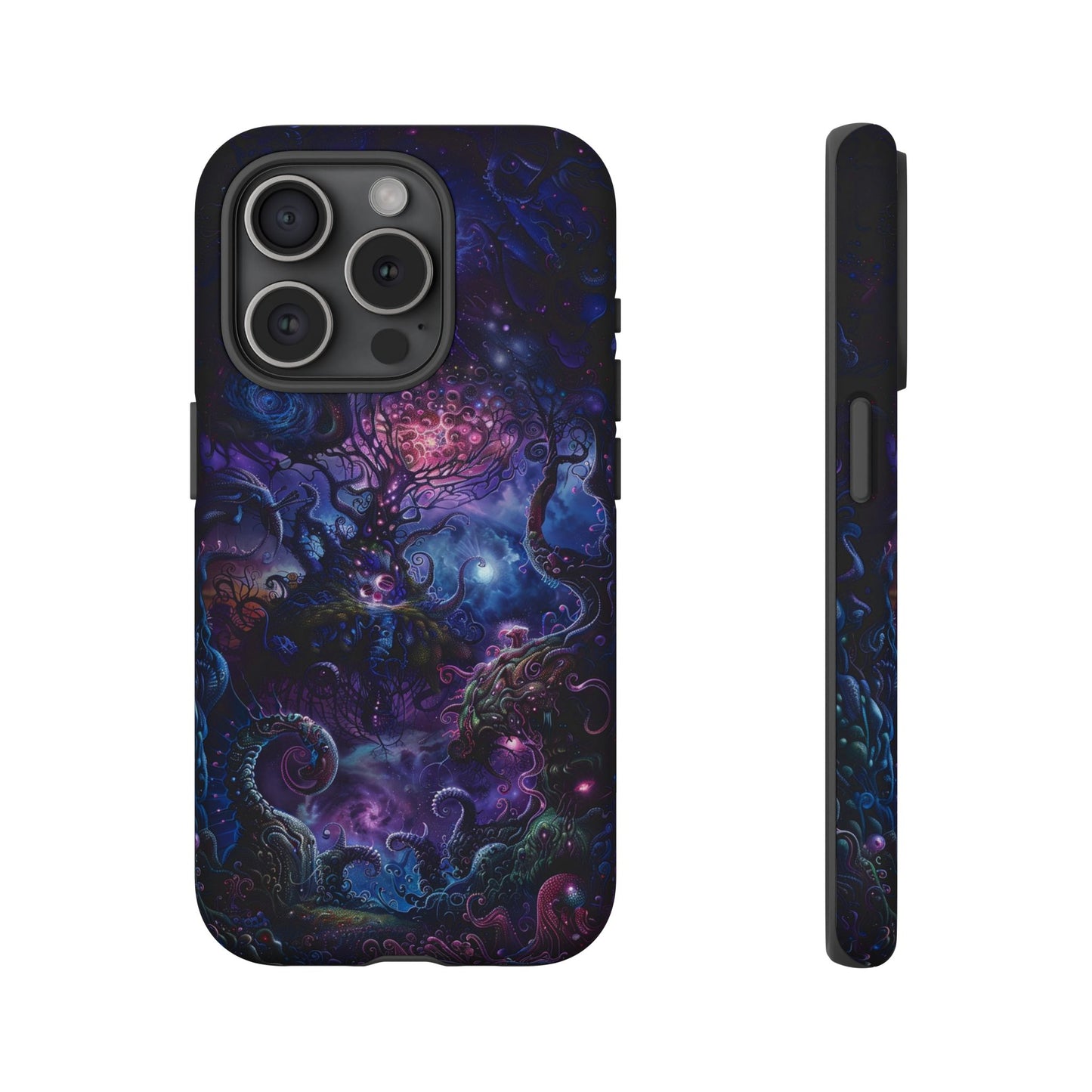 Trippy Psychedelic Alien Landscape Phone Case - Vibrant Abstract Design for iPhone, Samsung Galaxy and Google Pixel Devices