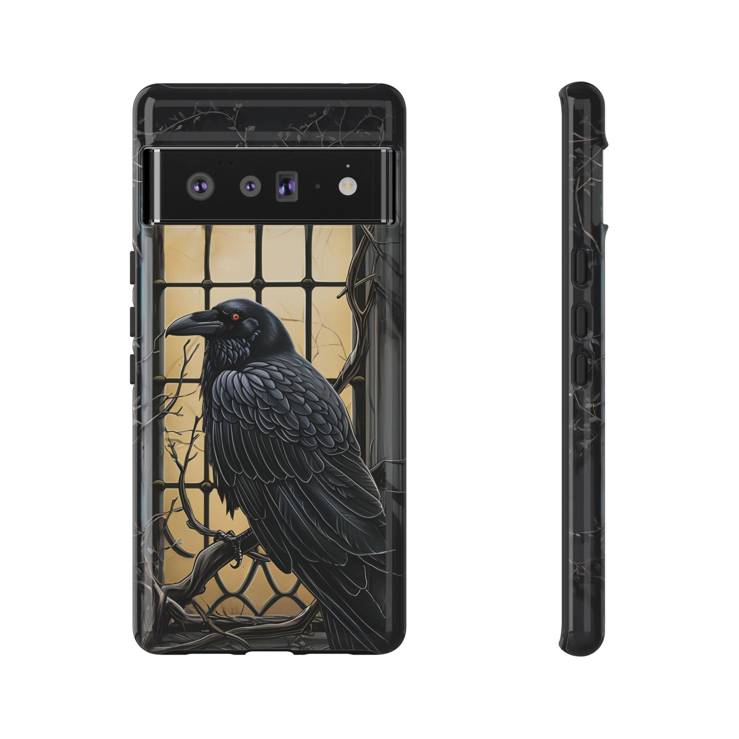 The Raven Phone Case – Edgar Allan Poe Inspired Gothic Design for iPhone, Samsung Galaxy, and Google Pixel Devices