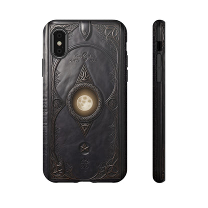 Moon Case Tough Phone Case – Fantasy Art Leather Book Design for iPhone, Samsung Galaxy, and Google Pixel Devices