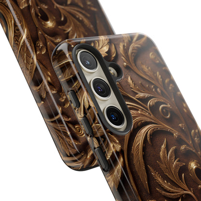 Elegant Bronze Phone Case – Victorian Floral Design for iPhone, Samsung Galaxy, and Google Pixel Devices