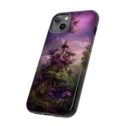 Enchanted Fairy Castle Phone Case - Magical Purple Fantasy Art for iPhone, Samsung Galaxy and Google Pixel Devices