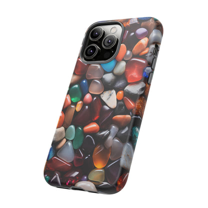 Colorful Stones Phone Case – Vibrant Polished Gemstone Design for iPhone, Samsung Galaxy, and Google Pixel Devices