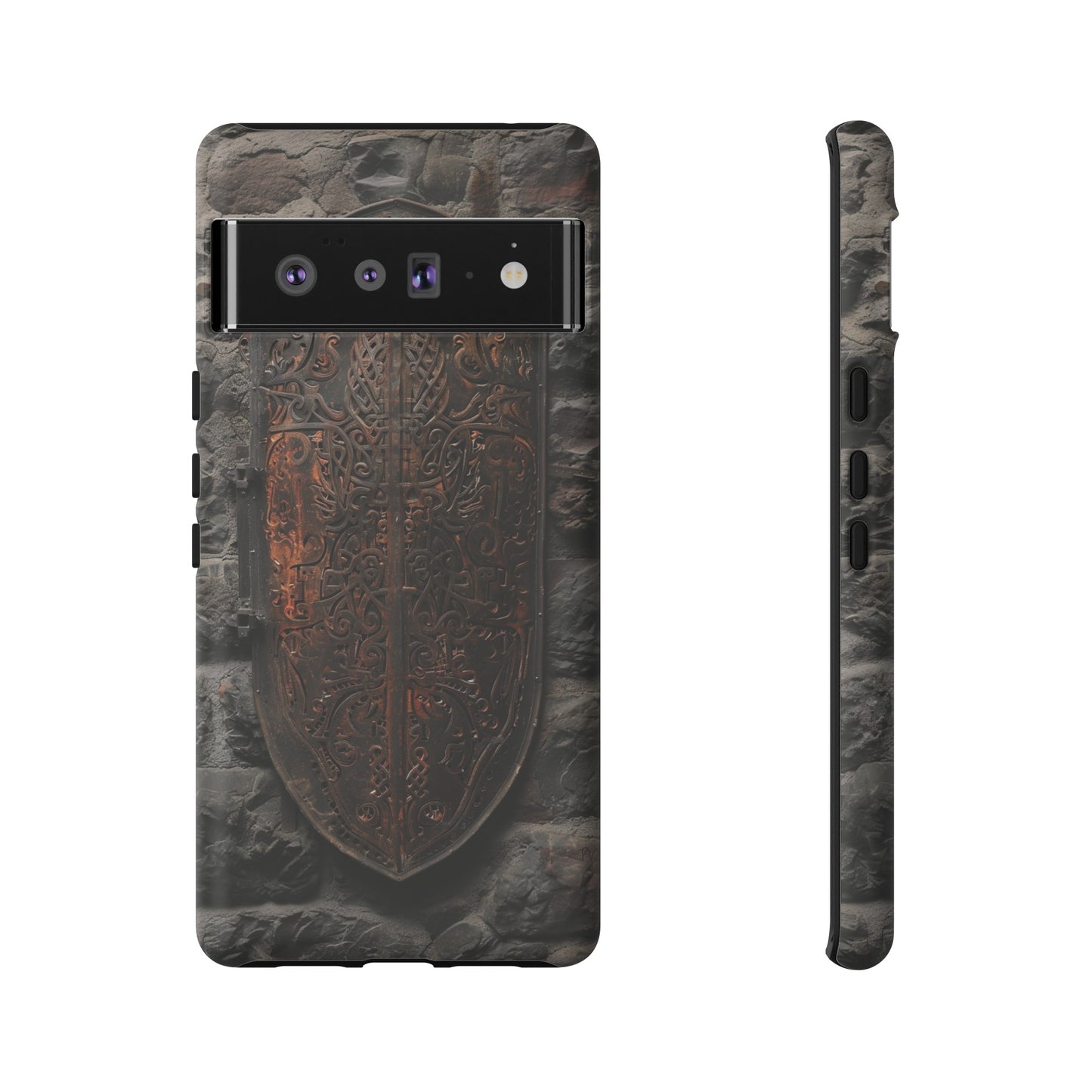 Medieval Shield Phone Case - Ornate Ancient Armor Design for iPhone and Samsung Galaxy Devices