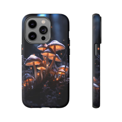 Glowing Mushrooms at Night Phone Case – Enchanting Fantasy Forest Design for iPhone, Samsung Galaxy, and Google Pixel Devices