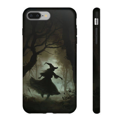 Spooky Witch Silhouette Phone Case - Halloween Dark Art Design for iPhone, Samsung Galaxy, and Google Pixel Devices