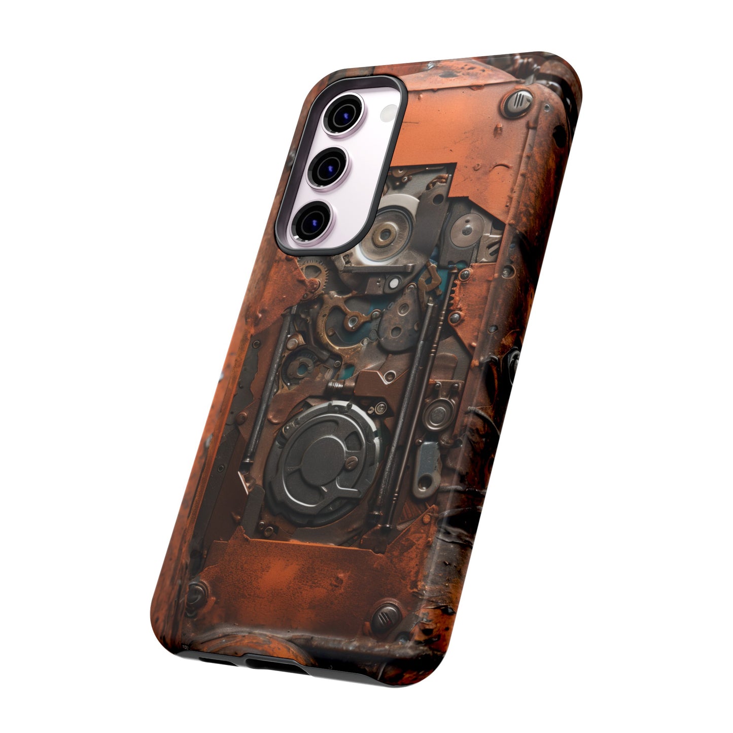 Rusted Mechanisms Phone Case – Steampunk Metal Gear Design for iPhone, Samsung Galaxy, and Google Pixel Devices