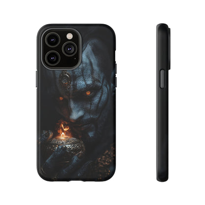 Dark Djinn Warrior Phone Case - Intricate Fantasy Art Protective Cover for iPhone, Samsung Galaxy, and Google Pixel Devices