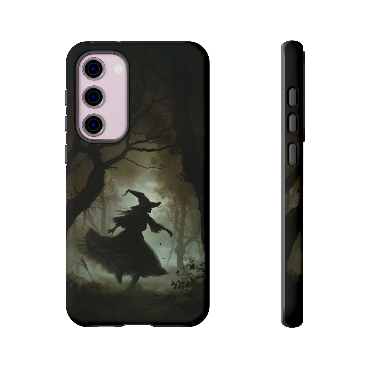 Spooky Witch Silhouette Phone Case - Halloween Dark Art Design for iPhone, Samsung Galaxy, and Google Pixel Devices